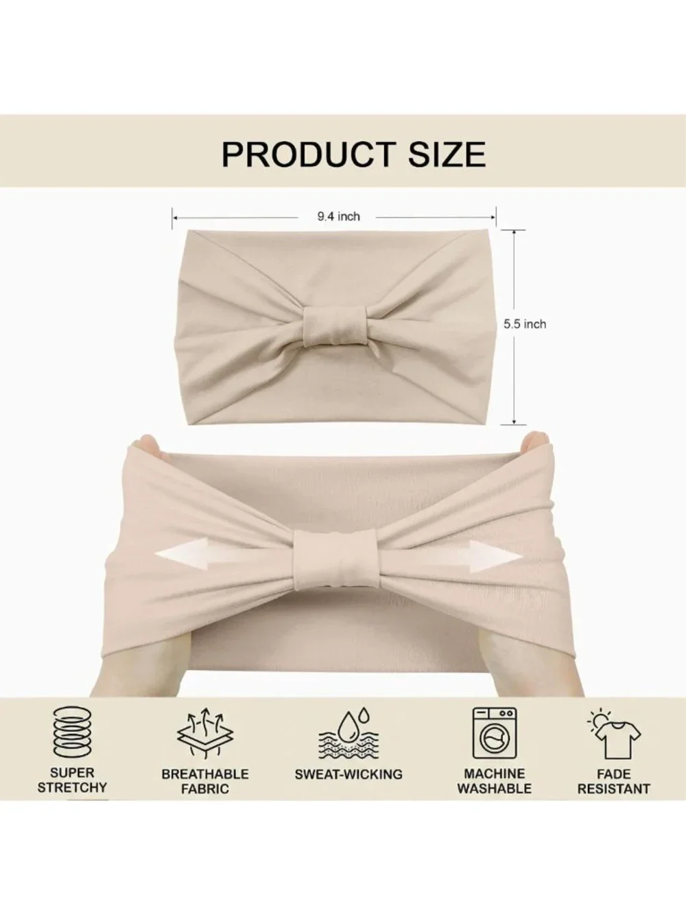 6 Pack Wide Knotted Headbands for Women - Fashionable Hair Accessories Daily Use